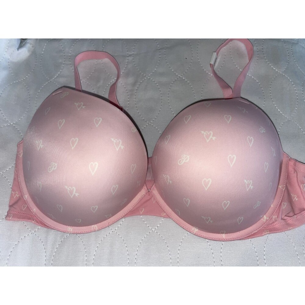 Victoria Secret PINK Bra Wear Everywhere SUPER PUSH Up bombshell 36DD Heart